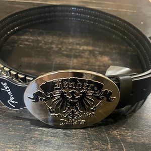 Fender Belt Buckle with Belt - Officially Licensed by Fender - New Belt & Buckle